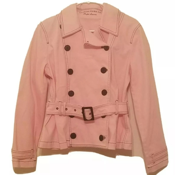 Lauren Jeans Co. RALPH LAUREN Belted Pink Jacket
